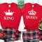 Matching His and Hers King Queen Tartan Pyjamas for him and her Valentines Gift Boyfriend girlfriend Couple matching Christmas Newly wed pjs 1.jpg