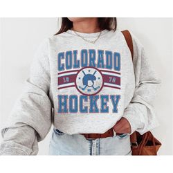 colorado avalanch, vintage colorado avalanch sweatshirt \ t-shirt, avalanche sweater, avalanche shirt, hockey fan, retro
