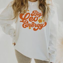 leo sweatshirt fire sign sweatshirt leo birthday gift zodiac sign crewneck astrology top retro zodiac crewneck celesti