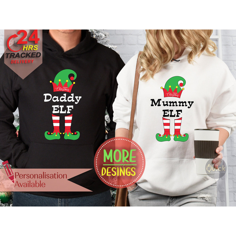 Personalised Family Elf Christmas Hoodie 2022, Matching Christmas Dad Mum Sweatshirt, Funny Christmas Jumper, Christmas Gifts for Dad Mum UK.jpg