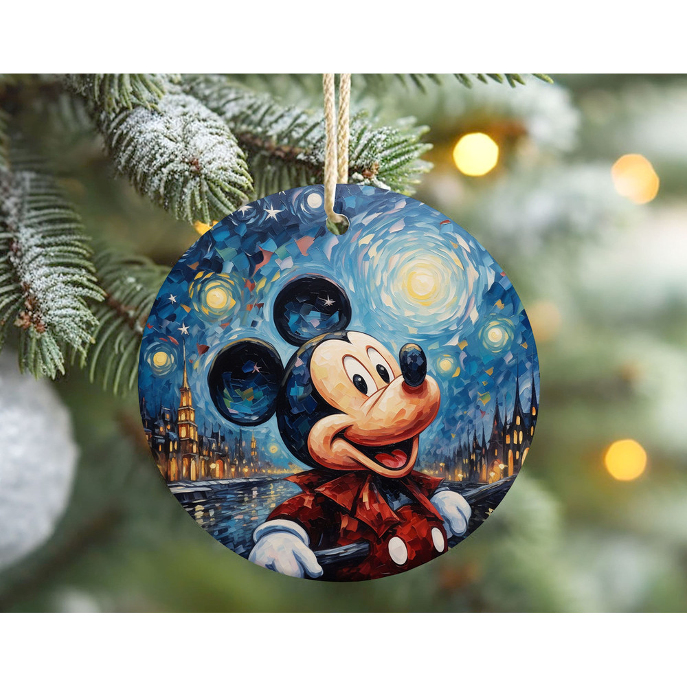 Disney Mickey Christmas Ornament, Mickey Starry Night Ornaments, Christmas Tree Decor, Disney Christmas Gift.jpg