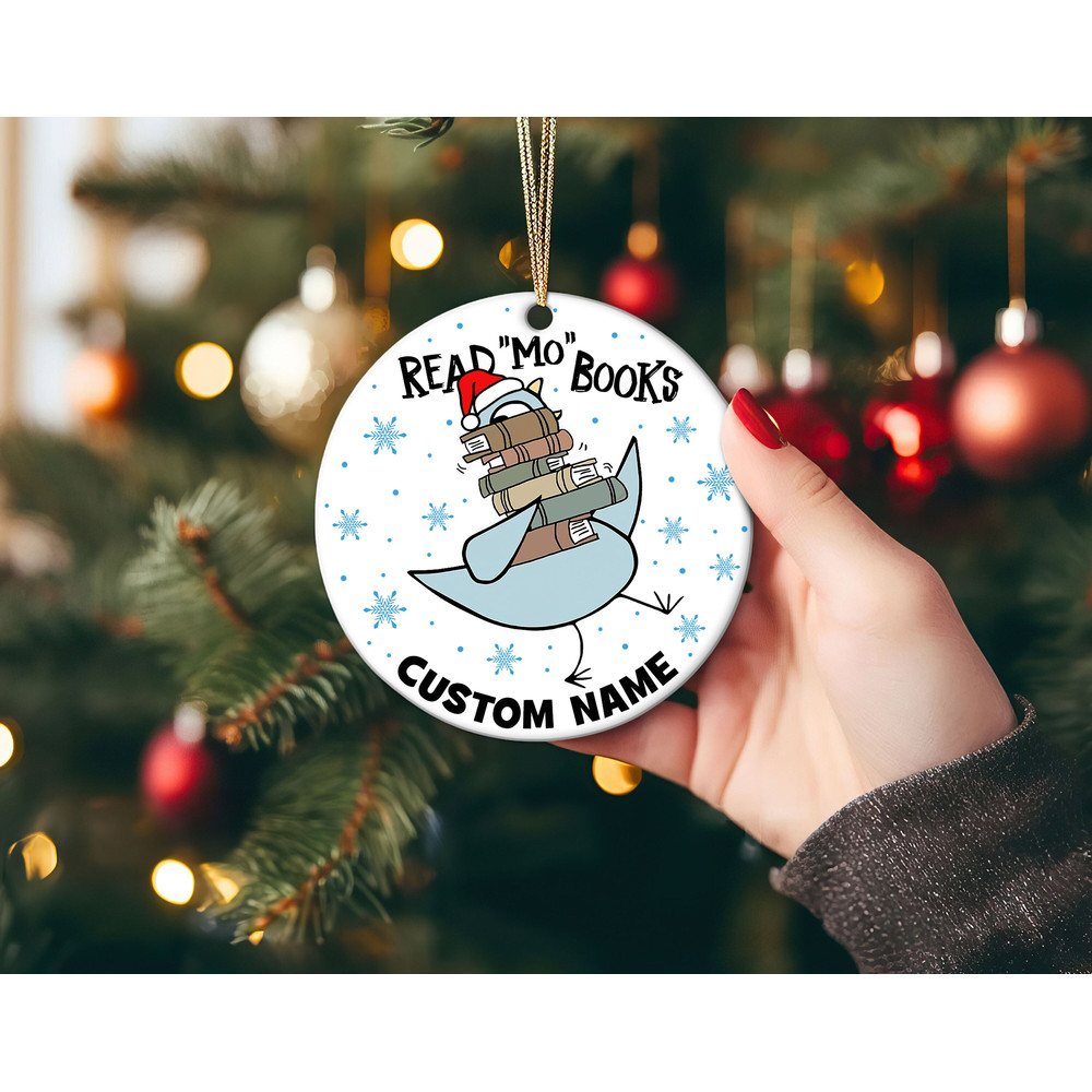 Elephant and Piggie Christmas Ornament Read More Books Christmas Ornaments, Mo Willems Book Ornament, Kids Ornaments, Bookish Christmas Gift.jpg