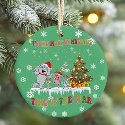 elephant and piggie christmas ornament, mo willems reading book lover gift
