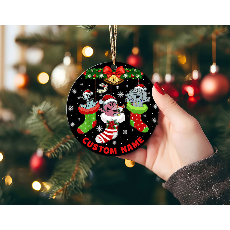 Elephant and Piggie Ornament, Pigeon Ornaments, Christmas Stocking Ornament, Teacher Christmas Gift, Kids Ornaments, Book Lover Gift.jpg