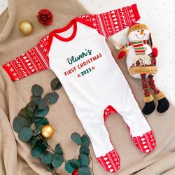 personalised first christmas romper with name santa xmas baby boy girl top my 1st xmas baby grow gift for kids romper
