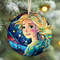 Frozen Christmas Ornament Starry Night Elsa Princess Ceramic Hanging Ornament, Disney Christmas Gift, Princess Keepsake.jpg