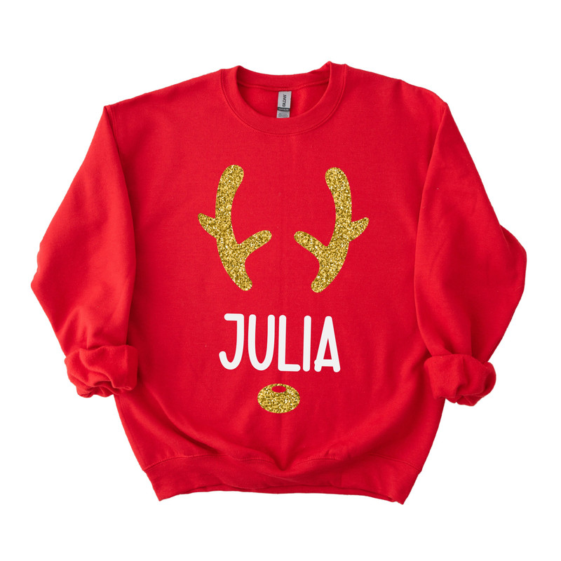 Personalised Reindeer Christmas Jumper with Name Unisex Kids Size Jumper Day Young Toddler Boy Girl Youth Child Children Daughter Son Outfit.jpg