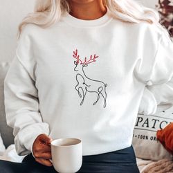 reindeer christmas jumper unisex adult kids sizes rudolph matching family sweatshirt xmas shirt women men girl boy yo