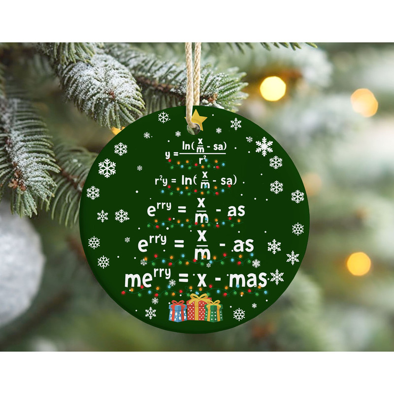 Math Teacher Christmas Tree Decor, Teacher Appreciation Gift, Pi Day Ornament, Math Ornament, Math Lover Gift.jpg