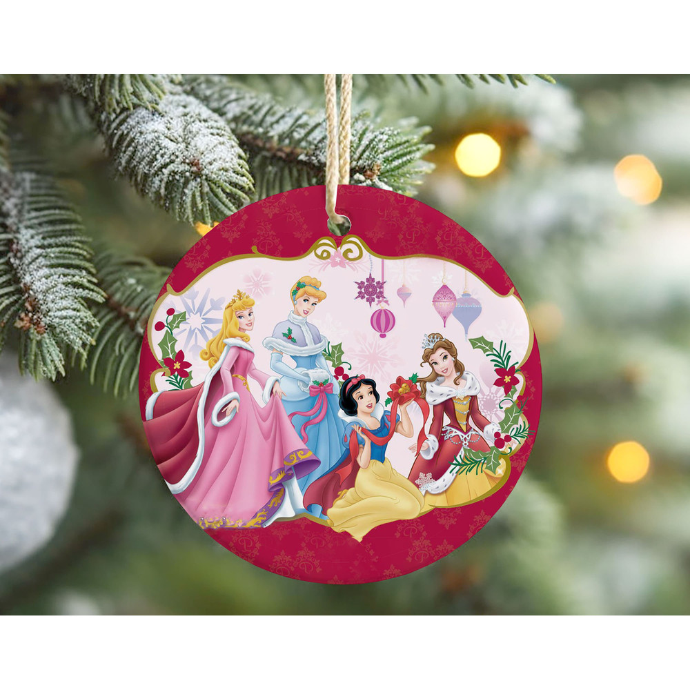 Merry Christmas Disney Princess Ornament, Princess Characters Ornament, Princess Xmas Gift Idea.jpg