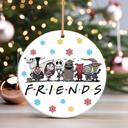 nightmare before christmas characters ceramic ornament, jack skellington sally, oogie boogie bash ornament