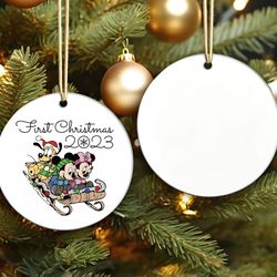 personalized disney baby first christmas ornament, new baby ornament