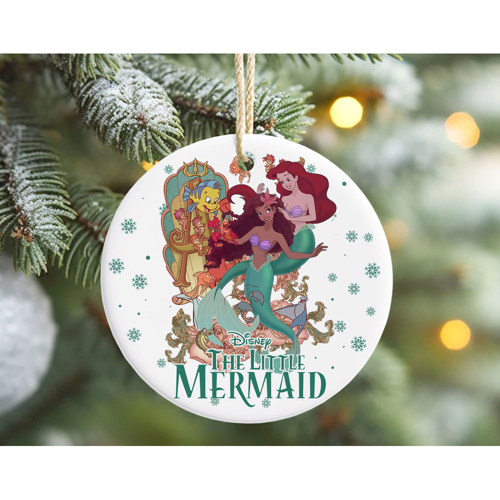 Retro the Little Mermaid Black Girl Magic Ornament, Disney Ariel Princess Christmas Ornament, Xmas Gift Idea.jpg