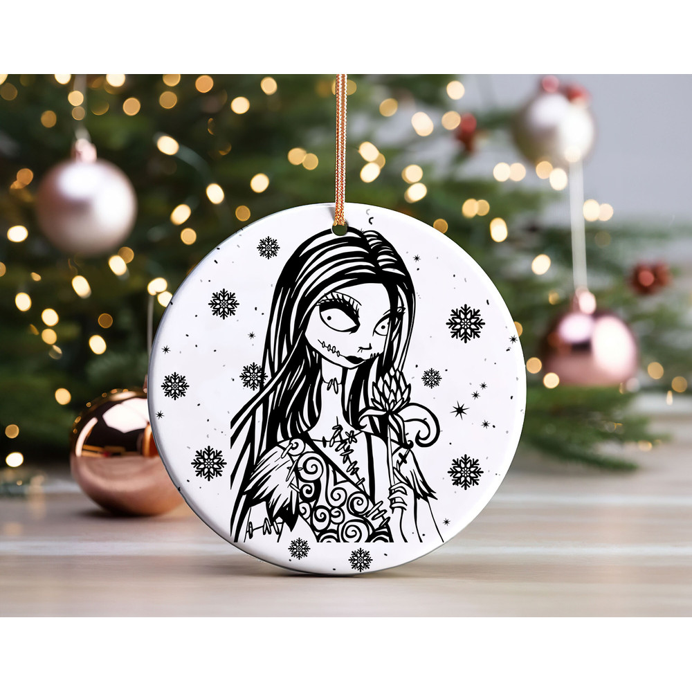 Sally Skellington Nightmare Before Christmas Ornament, Disney Halloween Party Gift, Dinsey Christmas Tree Decoration.jpg