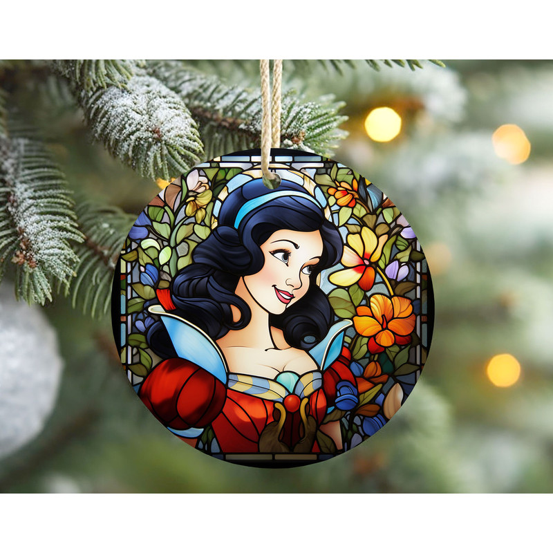 Snow White Princess Ornament, Disney Princess Ceramic Ornament, Christmas Decoration, kids christmas gift.jpg