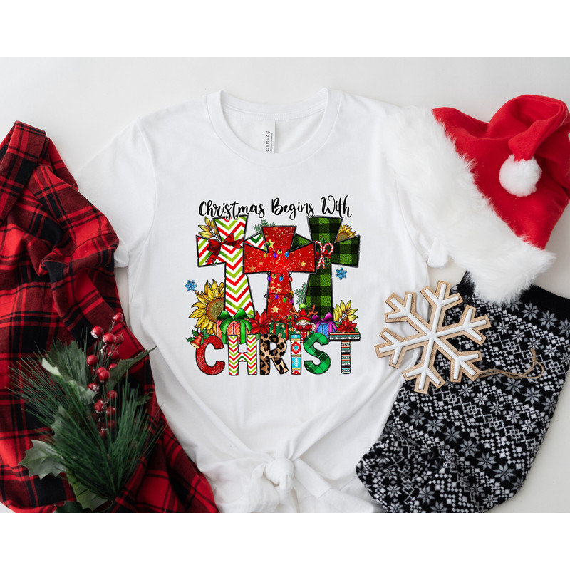 Christmas Gifts, Merry Christmas Shirt, Leopard Christmas Shirt For Women, Religious Christmas T-shirt, Cross Shirt, Christmas Gift For Mom.jpg