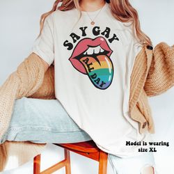 say gay shirt  lgbtq shirt  pride month shirt  cute pride t-shirt  queer girls tees lesbian shirt  lgbt pride tee, queer
