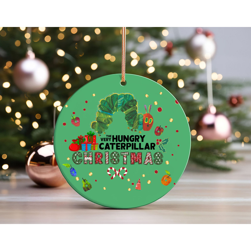 The Very Hungry Caterpillar Ornament, Christmas Teacher Gift, Children Book Lover Gift, Christmas Tree Decor.jpg