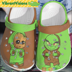 baby groot and grinch christmas clogs shoes
