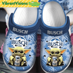 baby yoda hug busch latte beer gift for lover crocs crocband clogs