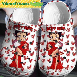 betty boop custom name clog shoes