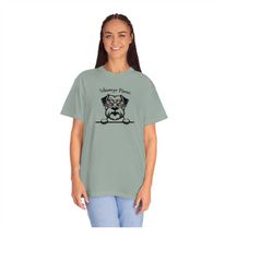 schnauzer mama t shirt | dog mom | dog mom gift | rescue | unisex garment-dyed t-shirt | gift for dog lover | floral sun