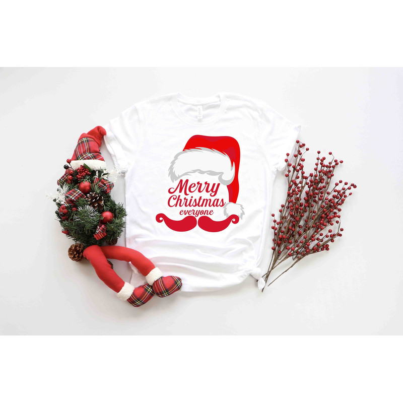 Merry Christmas Santa Shirt, Joyful Believe Mistletoe Blessing Friends Snow Noel Shirt, Snow Flake Shirt, Christmas Winter Shirt, Xmas Shirt.jpg