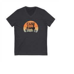 country music jersey short sleeve v-neck tee | cash | merle | hank | waylon | willie