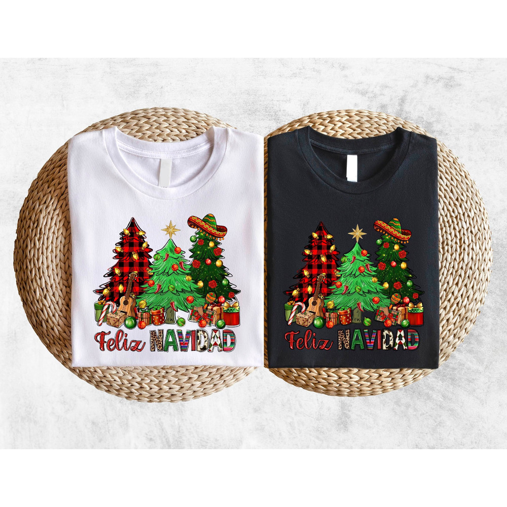 Feliz Navidad Shirt, Merry Christmas T-Shirt, Spanish Christmas Tee, Christmas Hispanic Gift, Feliz Navidad Familia Outfits, Mexican Chicano.jpg
