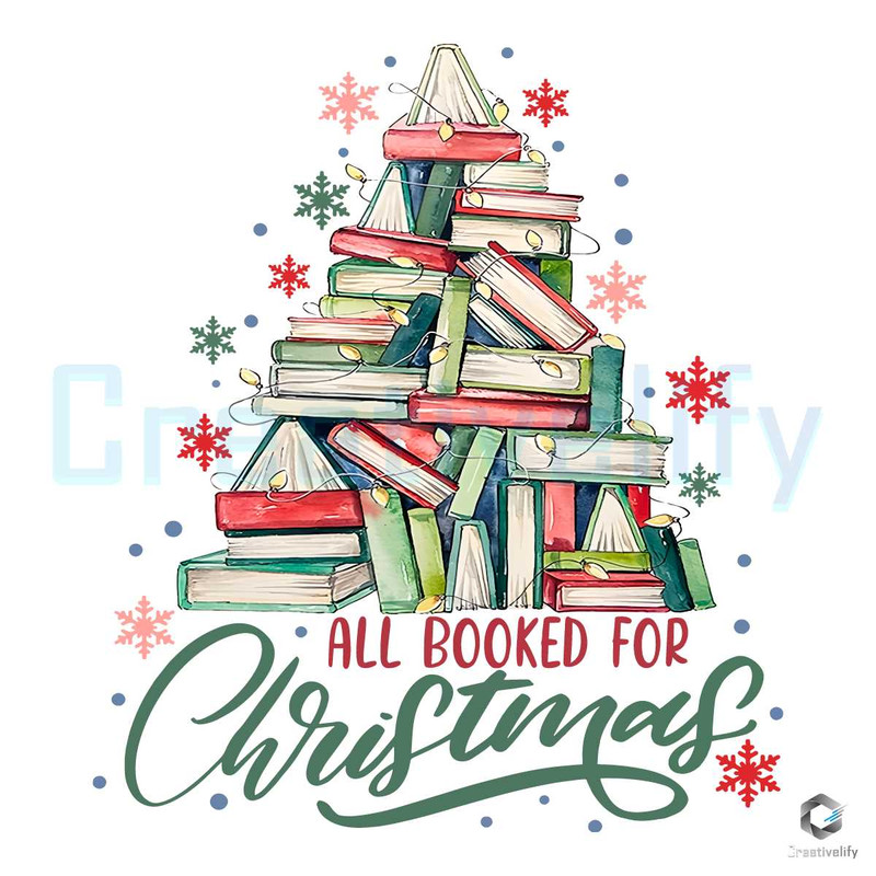 All Booked For Christmas PNG Cute Bookworm File Download.jpg