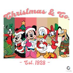 christmas and co est 1928 svg mickey friend vintage file