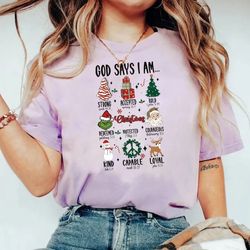 god says i am christmas shirt, religious christmas shirt, christian christmas shirt, christian bible, jesus christmas