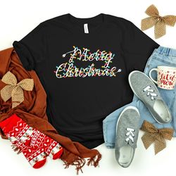 christmas lights shirt, christmas shirt, merry christmas shirt, merry christmas, matching family, family matching shirt,