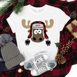 christmas reindeer shirt, custom reindeer shirt, buffalo plaid shirt, funny christmas, christmas shirt, merry christmas