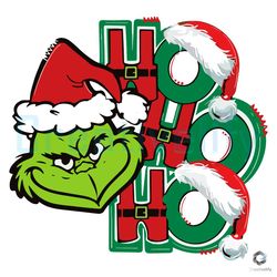 grinch face ho ho ho svg santa christmas graphic file