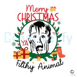 merry christmas ya filthy animal svg kevin mccallister file