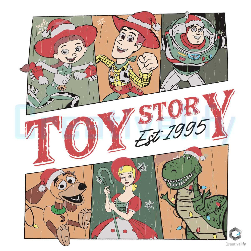 Merry Xmas Toy Story Est 1995 SVG Disney Vintage File.jpg