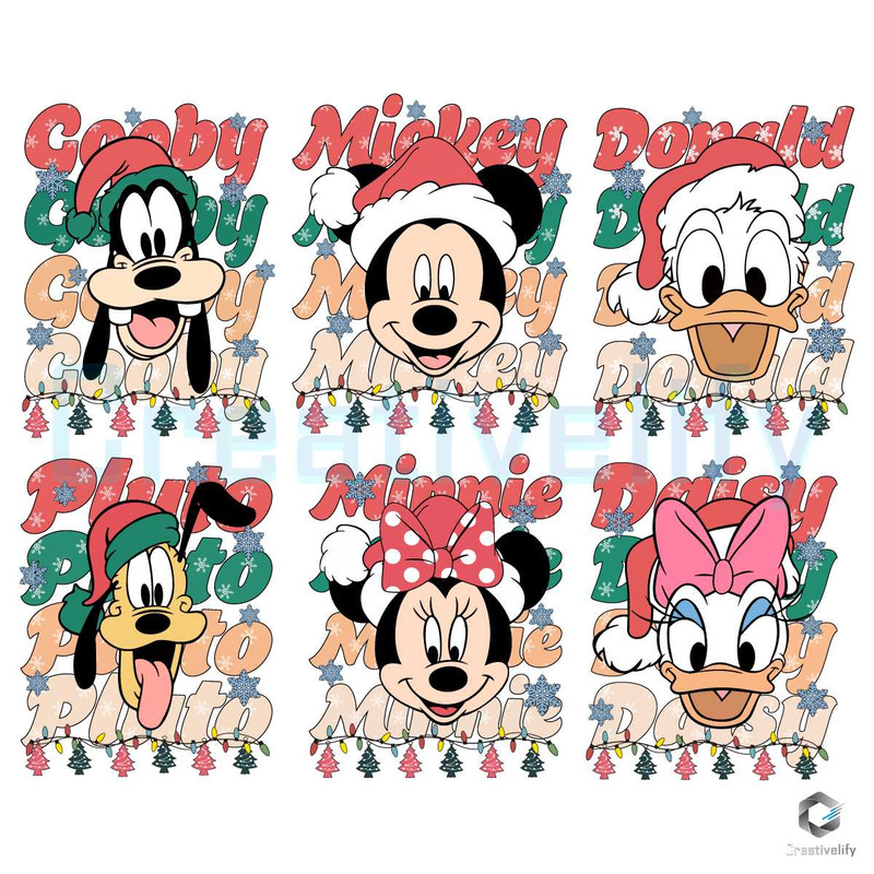 Mickey Friends Christmas SVG Disney Vintage Bundle File.jpg