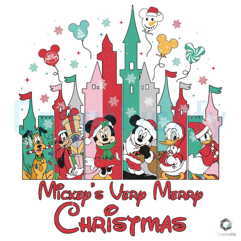 Mickeys Very Merry Xmas SVG Disney Castle Graphic File.jpg