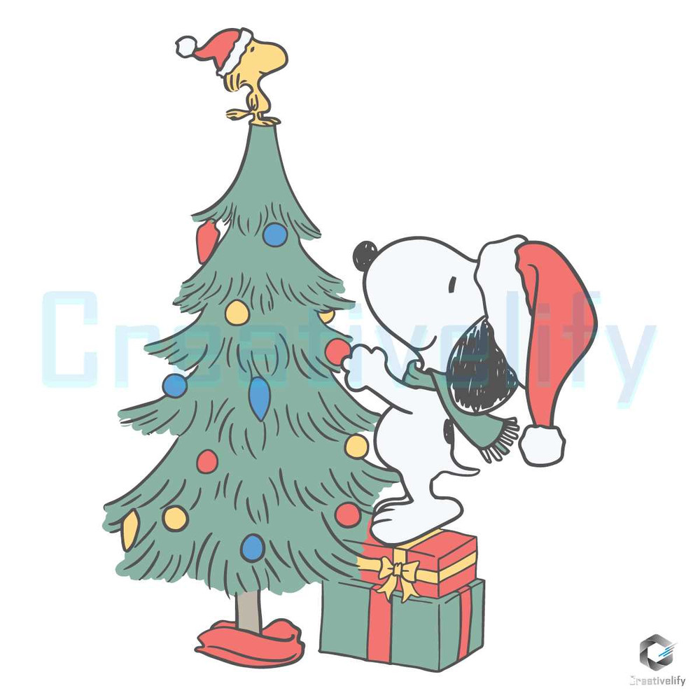 Peanuts Christmas Tree Vintage SVG Merry Xmas File.jpg