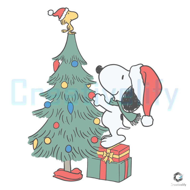 Peanuts Christmas Tree Vintage SVG Merry Xmas File.jpg