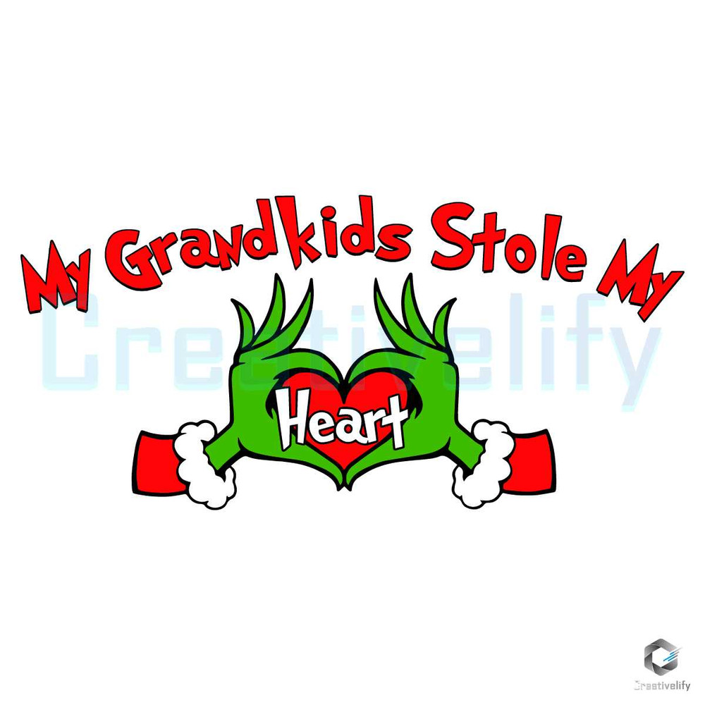 Santa Grinch Heart SVG Grandkids Stole Cutting Digital File.jpg