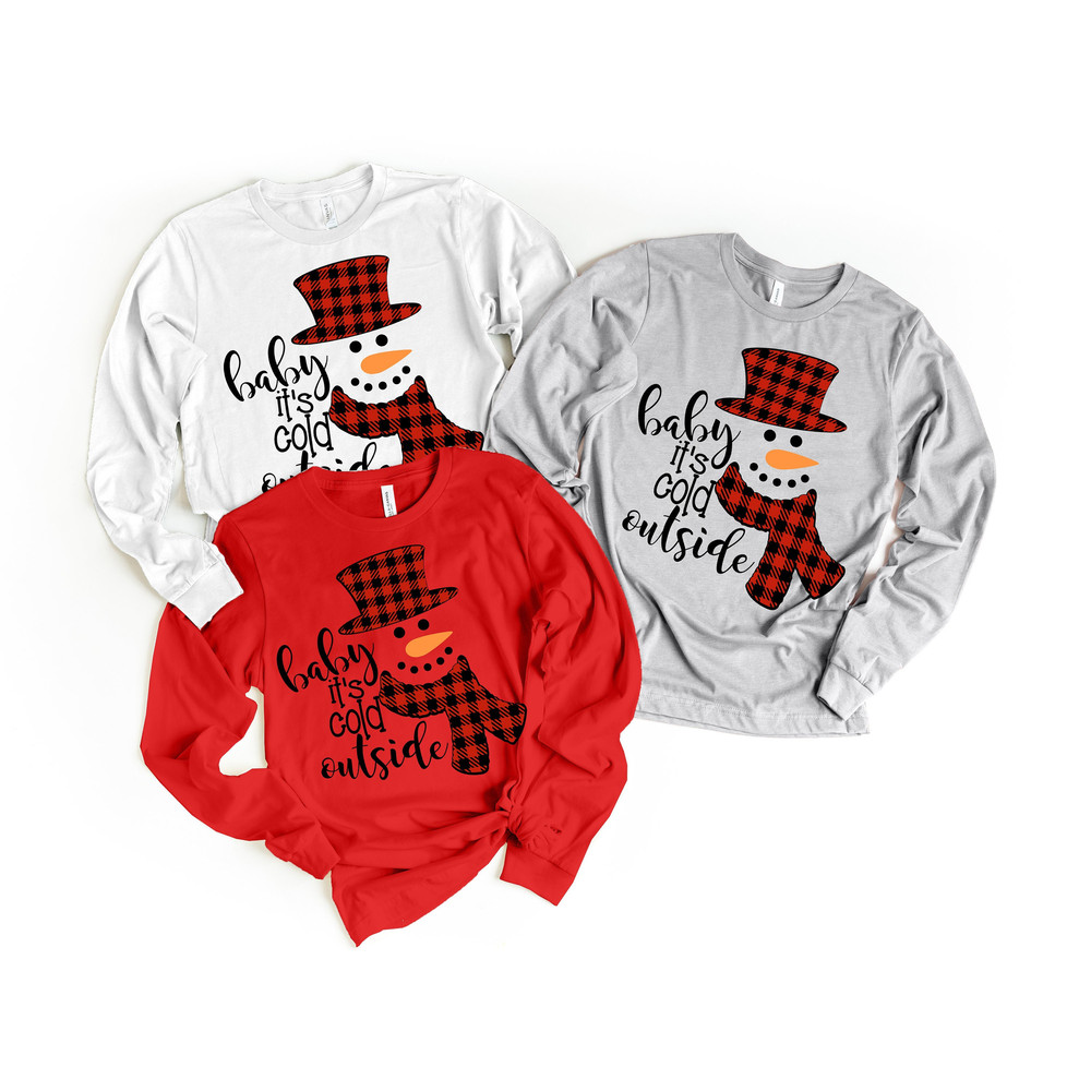 Baby It's Cold Outside Snowman Shirt, Christmas Snowman Shirt, It is the Most Wonderful Time Of The Year,Merry Christmas,Matching Family.jpg