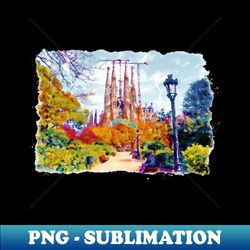 La Sagrada Familia - Park View - Aesthetic Sublimation Digital File - Unleash Your Inner Rebellion
