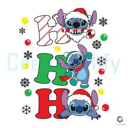 santa stitch ho ho ho svg disney christmas file for cricut
