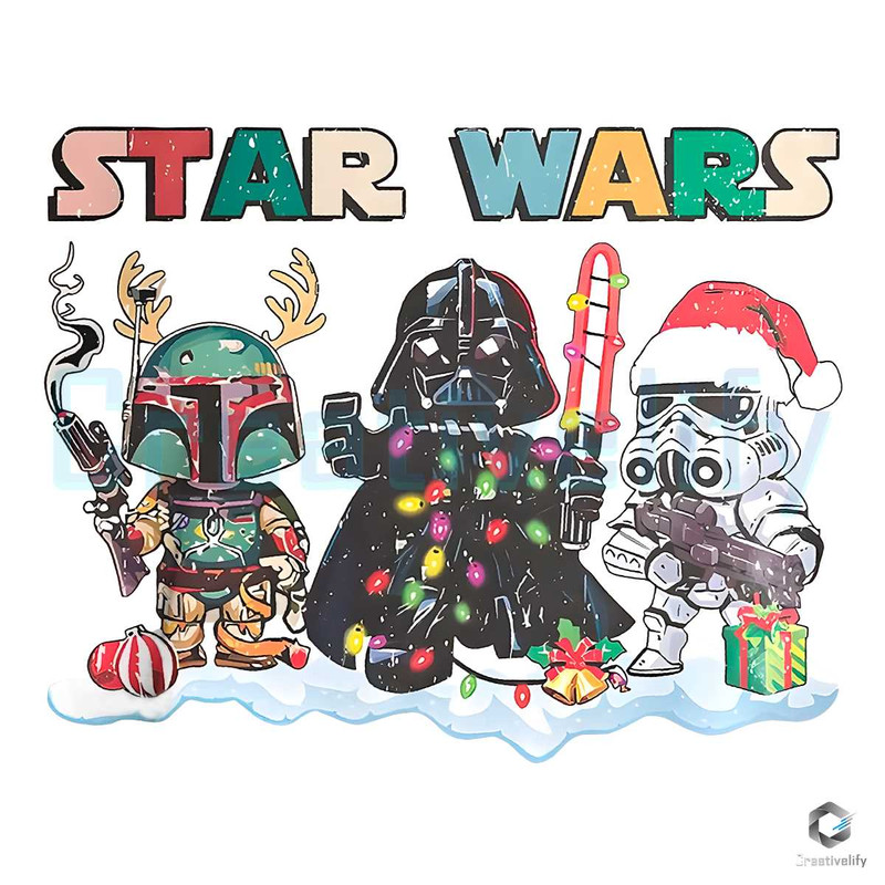 Star Wars Christmas PNG Retro Vintage Mandalorian File.jpg