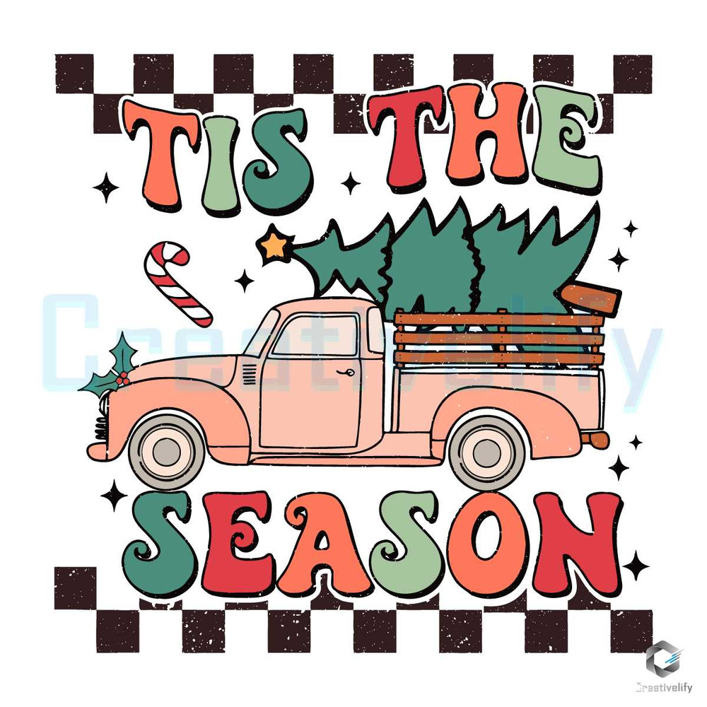 Tis the Season Xmas SVG Christmas Truck Tree Design File.jpg