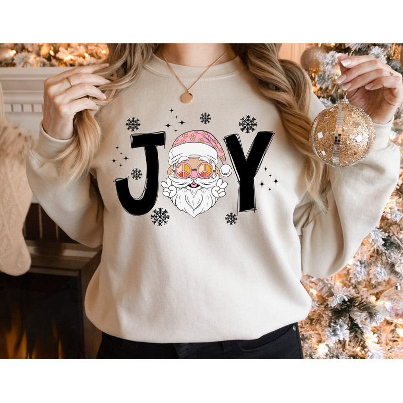 Christmas Santa Joy Shirt, Santa Shirt, Merry Christmas Sweatshirt, Santa Claus Shirt, Santa Hat Shirt, Winter Christmas Sweatshirt.jpg