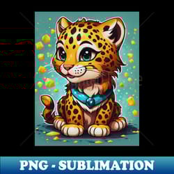 cute leopard cub - instant png sublimation download - defying the norms