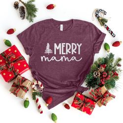 merry mama shirt, mama claus christmas shirts, christmas mom shirt, christmas shirt for women shirt,christmas gift for m